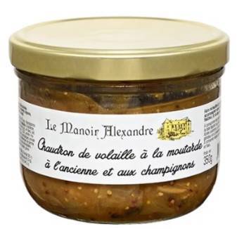 Chaudron de volaille  la Moutarde  l'ancienne et aux champignons