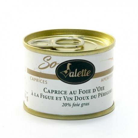 Caprice au Foie D'Oie Figue et Vin Blanc Doux du Prigord (20% de Foie Gras) 130g